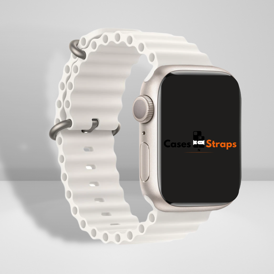 Silicone Ocean Watch Strap White Color (Watch Not Included)